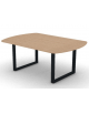 Tavolo riunione piano ovale in melaminico spessore mm 18 e gamba metallica ad anello chiuso - Colori a scelta - cm 180x120x73,5h