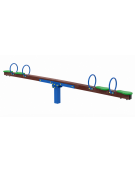 Bilico con seggiolini 4 posti con struttura in plastica riciclata - cm 406x30x77h