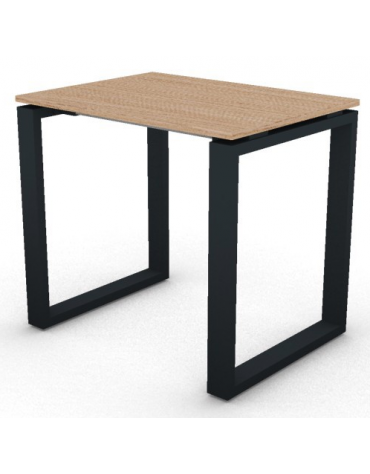 Scrivania operativa piano melaminico spessore mm 18 e gamba metallica ad anello chiuso  - Colori a scelta - cm 80x60x73,5h