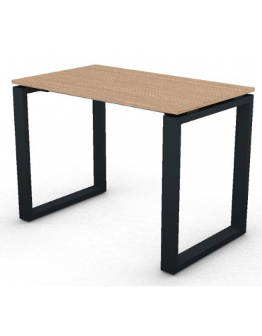 Scrivania operativa piano melaminico spessore mm 18 e gamba metallica ad anello chiuso  - Colori a scelta - cm 100x60x73,5h