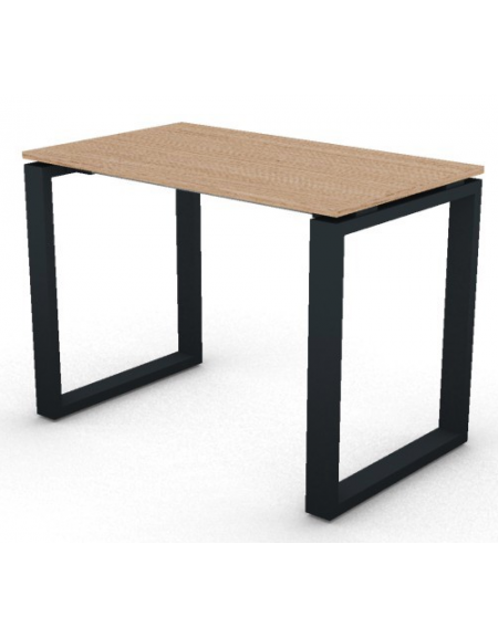Scrivania operativa piano melaminico spessore mm 18 e gamba metallica ad anello chiuso  - Colori a scelta - cm 100x60x73,5h