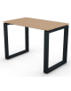 Scrivania operativa piano melaminico spessore mm 18 e gamba metallica ad anello chiuso  - Colori a scelta - cm 100x60x73,5h
