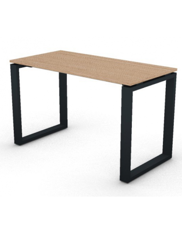 Scrivania operativa piano melaminico spessore mm 18 e gamba metallica ad anello chiuso  - Colori a scelta - cm 120x60x73,5h