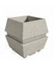 Fioriera forma quadra in cemento calcestruzzo per esterno - colore Grigio sabbiato - cm 98x98x104h - Conforme ai CAM