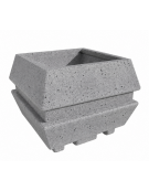 Fioriera forma quadra in cemento calcestruzzo per esterno - colore Grigio pietra - cm 98x98x75h - Conforme ai CAM