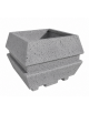 Fioriera forma quadra in cemento calcestruzzo per esterno - colore Grigio pietra - cm 98x98x75h  - Conforme ai CAM