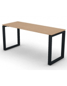 Scrivania operativa piano melaminico spessore mm 18 e gamba metallica ad anello chiuso  - Colori a scelta - cm 160x60x73,5h