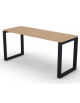 Scrivania operativa piano melaminico spessore mm 18 e gamba metallica ad anello chiuso  - Colori a scelta - cm 160x60x73,5h