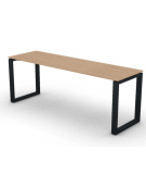 Scrivania operativa piano melaminico spessore mm 18 e gamba metallica ad anello chiuso - Colori a scelta - cm 200x60x73,5h