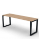Scrivania operativa piano melaminico spessore mm 18 e gamba metallica ad anello chiuso - Colori a scelta - cm 200x60x73,5h