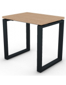 Scrivania operativa piano melaminico spessore mm 30 e gamba metallica ad anello chiuso  - Colori a scelta - cm 80x60x74,5h
