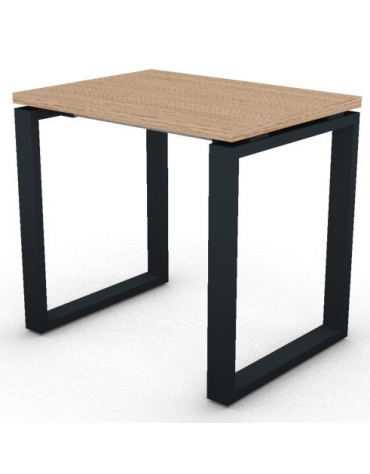 Scrivania operativa piano melaminico spessore mm 30 e gamba metallica ad anello chiuso  - Colori a scelta - cm 80x60x74,5h