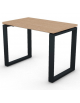 Scrivania operativa piano melaminico spessore mm 30 e gamba metallica ad anello chiuso - Colori a scelta - cm 100x60x74,5h