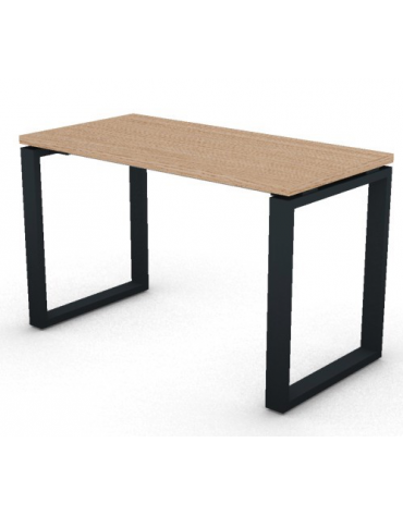 Scrivania operativa piano melaminico spessore mm 30 e gamba metallica ad anello chiuso  - Colori a scelta - cm 120x60x74,5h