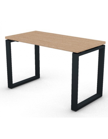 Scrivania operativa piano melaminico spessore mm 30 e gamba metallica ad anello chiuso  - Colori a scelta - cm 120x60x74,5h