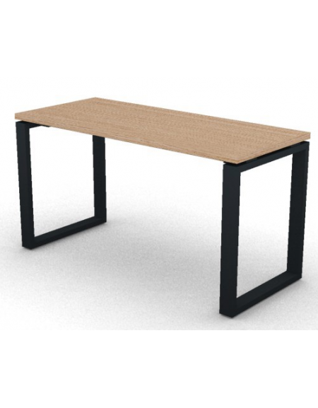 Scrivania operativa piano melaminico spessore mm 30 e gamba metallica ad anello chiuso  - Colori a scelta - cm 140x60x74,5h