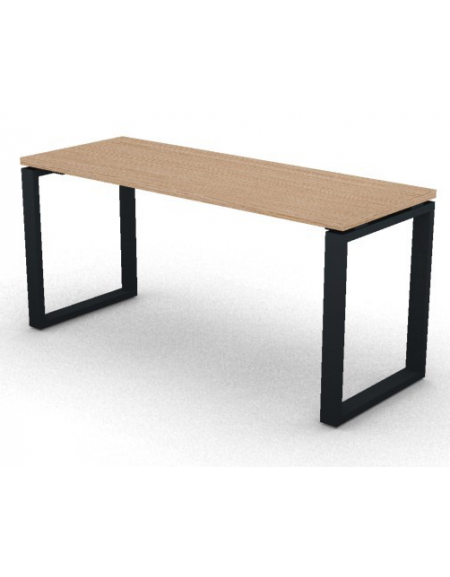 Scrivania operativa piano melaminico spessore mm 30 e gamba metallica ad anello chiuso  - Colori a scelta - cm 160x60x74,5h