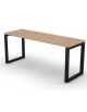 Scrivania operativa piano melaminico spessore mm 30 e gamba metallica ad anello chiuso  - Colori a scelta - cm 180x60x74,5h