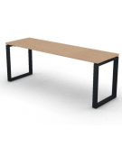 Scrivania operativa piano melaminico spessore mm 30 e gamba metallica ad anello chiuso - Colori a scelta - cm 200x60x74,5h