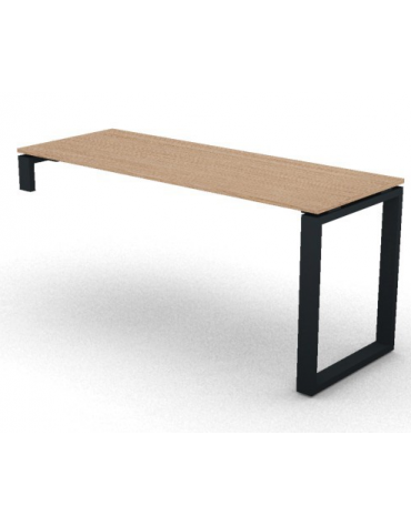 Scrivania operativa per servente, piano melaminico spessore mm 18 e gamba metallica ad anello chiuso - cm 160x60x73,5h