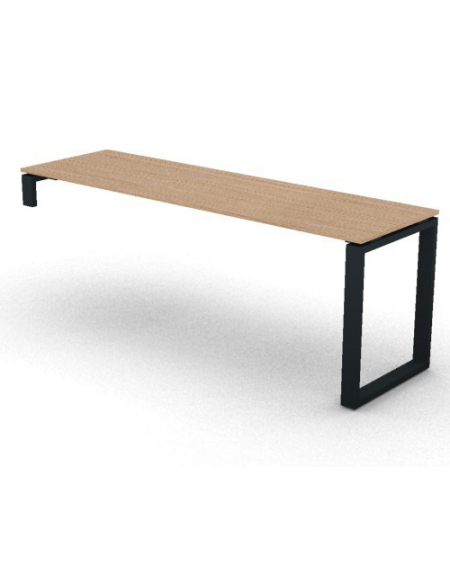 Scrivania operativa per servente, piano melaminico spessore mm 18 e gamba metallica ad anello chiuso - cm 200x60x73,5h