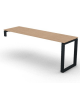 Scrivania operativa per servente, piano melaminico spessore mm 25 e gamba metallica ad anello chiuso - cm 160x60x74h