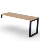 Scrivania operativa per servente, piano melaminico spessore mm 25 e gamba metallica ad anello chiuso - cm 180x60x74h