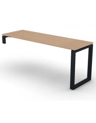 Scrivania operativa per servente, piano melaminico spessore mm 25 e gamba metallica ad anello chiuso - cm 180x60x74h