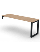Scrivania operativa per servente, piano melaminico spessore mm 25 e gamba metallica ad anello chiuso - cm 200x60x74h