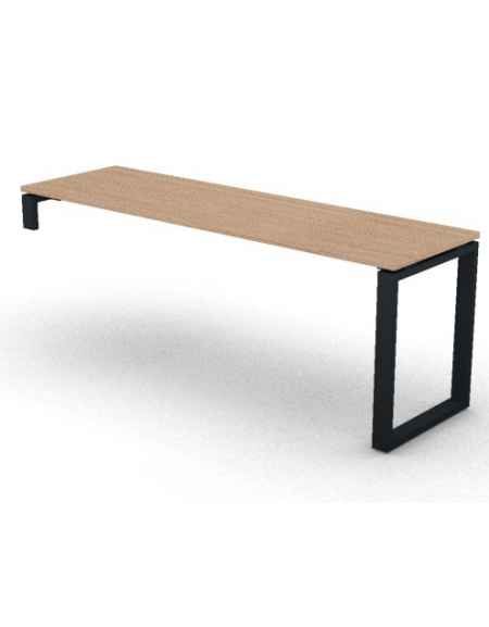 Scrivania operativa per servente, piano melaminico spessore mm 25 e gamba metallica ad anello chiuso - cm 200x60x74h