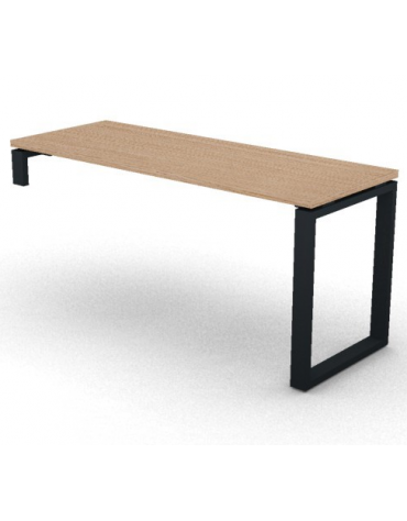 Scrivania operativa per servente, piano melaminico spessore mm 30 e gamba metallica ad anello chiuso - cm 160x60x74,5h