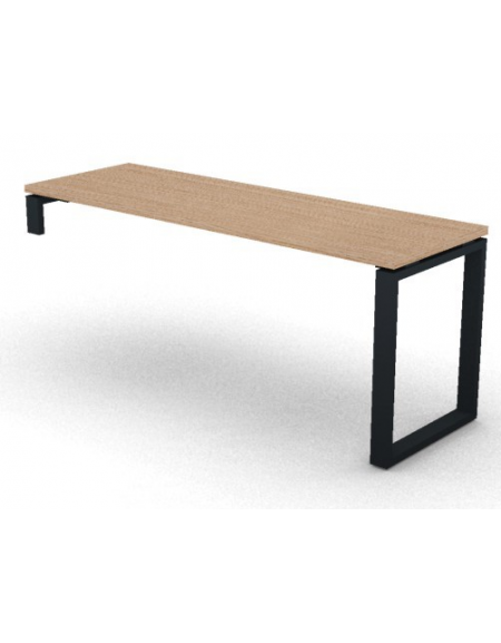 Scrivania operativa per servente, piano melaminico spessore mm 30 e gamba metallica ad anello chiuso - cm 180x60x74,5h