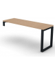 Scrivania operativa per servente, piano melaminico spessore mm 30 e gamba metallica ad anello chiuso - cm 180x60x74,5h