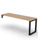 Scrivania operativa per servente, piano melaminico spessore mm 30 e gamba metallica ad anello chiuso - cm 200x60x74,5h