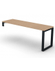 Scrivania operativa per servente, piano melaminico spessore mm 30 e gamba metallica ad anello chiuso - cm 200x60x74,5h