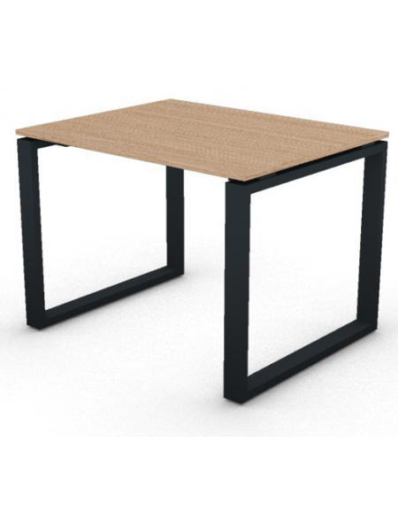 Scrivania operativa piano melaminico spessore mm 18 e gamba metallica ad anello chiuso  - Colori a scelta - cm 100x80x73,5h