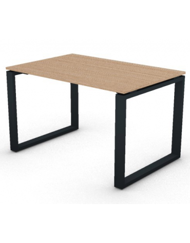 Scrivania operativa piano melaminico spessore mm 18 e gamba metallica ad anello chiuso  - Colori a scelta - cm 120x80x73,5h
