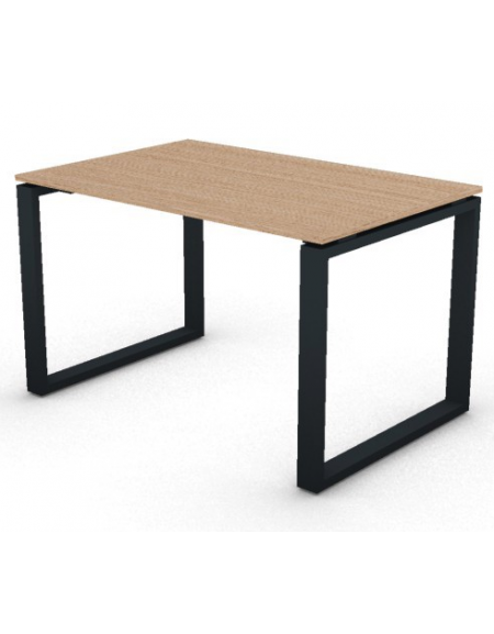Scrivania operativa piano melaminico spessore mm 18 e gamba metallica ad anello chiuso  - Colori a scelta - cm 120x80x73,5h