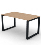 Scrivania operativa piano melaminico spessore mm 18 e gamba metallica ad anello chiuso - Colori a scelta - cm 140x80x73,5h