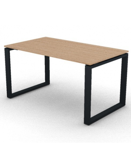 Scrivania operativa piano melaminico spessore mm 18 e gamba metallica ad anello chiuso  - Colori a scelta - cm 140x80x73,5h