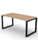 Scrivania operativa piano melaminico spessore mm 18 e gamba metallica ad anello chiuso  - Colori a scelta - cm 160x80x73,5h