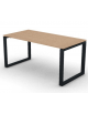 Scrivania operativa piano melaminico spessore mm 18 e gamba metallica ad anello chiuso  - Colori a scelta - cm 160x80x73,5h