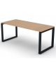 Scrivania operativa piano melaminico spessore mm 18 e gamba metallica ad anello chiuso - Colori a scelta - cm 180x80x73,5h