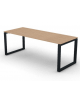 Scrivania operativa piano melaminico spessore mm 18 e gamba metallica ad anello chiuso  - Colori a scelta - cm 200x80x73,5h