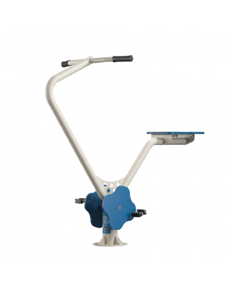 Bike fitness con tubi in metallo curvati - fianchi in acciao e seggiolino in HDPE - cm 134x72x127h