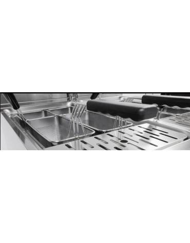 Cuocipasta elettrico 1 vasca GN 1/1 capacità vasca 40 Litri su mobile chiuso - Trifase - Cm 40x90x90h