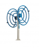 Ruota fitness doppia per spalle realizzata con tubi di metallo curvati - Dimensioni cm 85x68x150h
