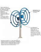 Ruota fitness per spalle realizzata con tubi di metallo curvati - Dimensioni cm 85x68x150h