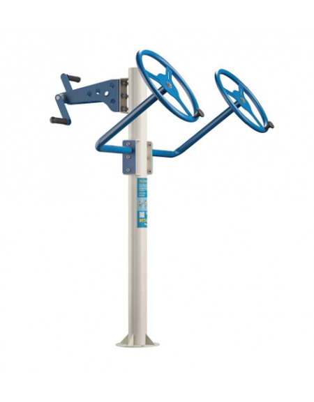 Stazione fitness multifunzione con Thai Chi e Cyclette per braccia - mobilitazione arti superiori - cm 134x121x153h