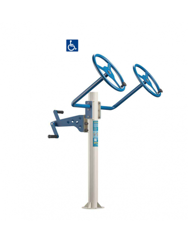 Stazione fitness multifunzione con Thai Chi e Cyclette inclusiva per braccia  - mobilitazione arti superiori - cm 119x134x154h